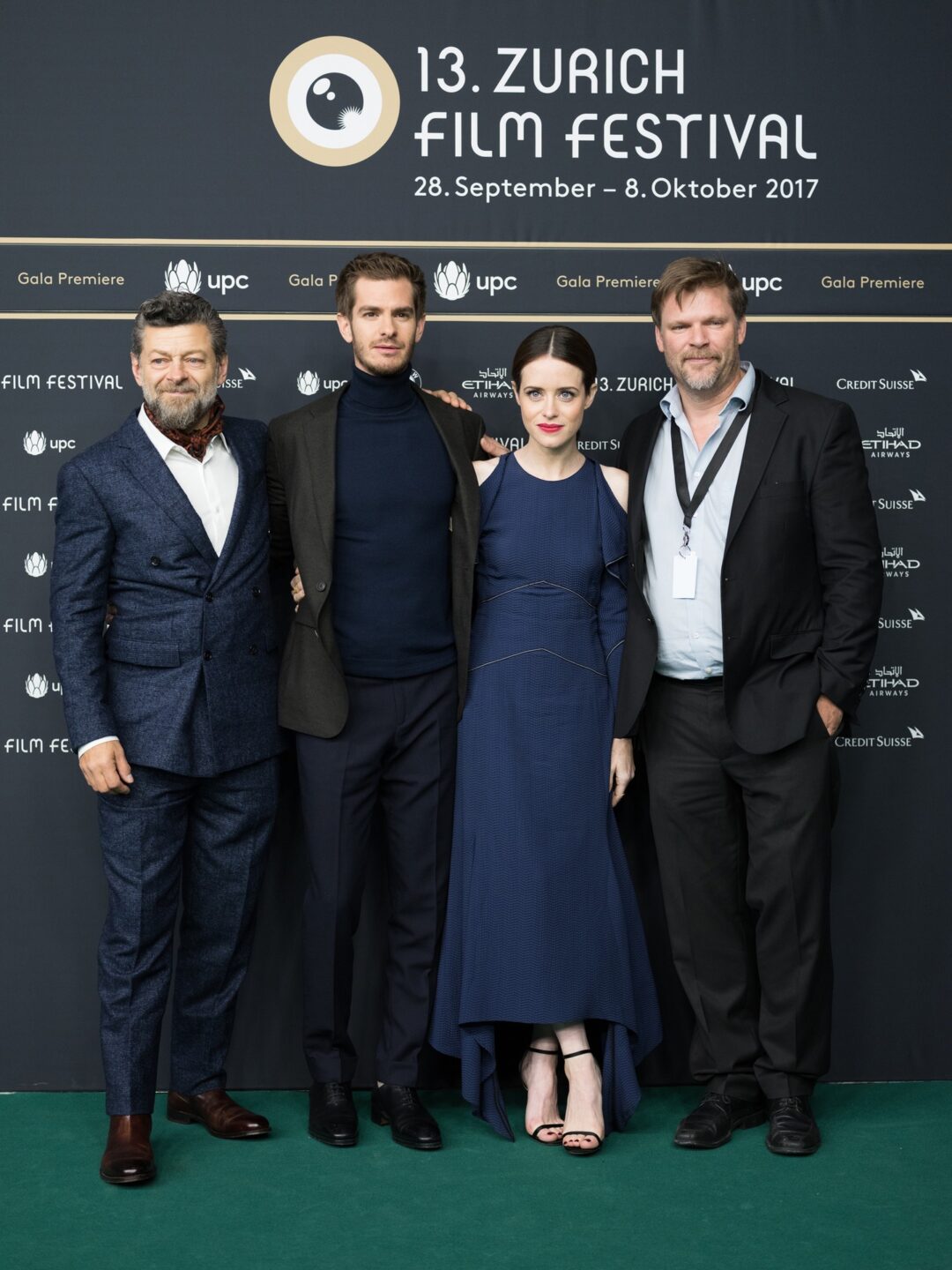 Andrew Garfield, Claire Foy and Andy Serkis